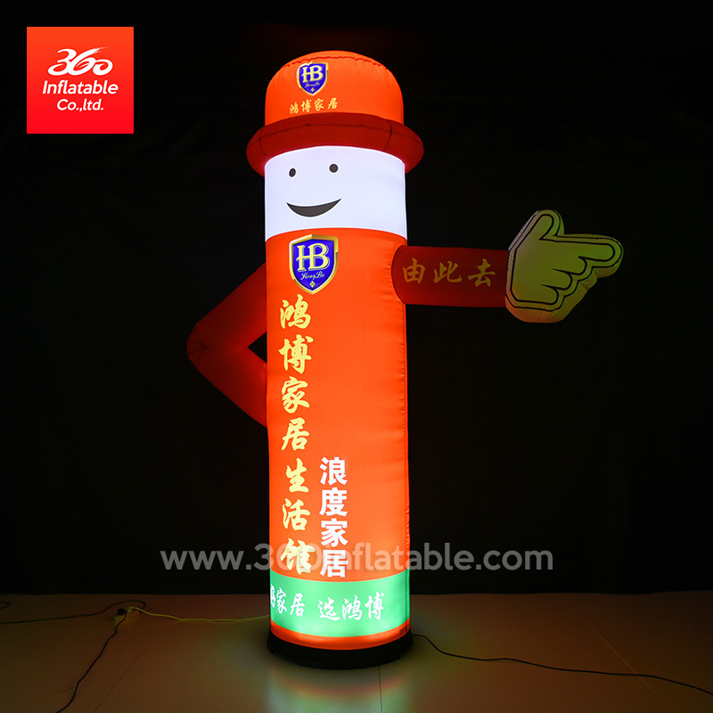 Lámparas con logotipo personalizado Inflatables Lámpara LED que hace publicidad Lámparas de tubo inflables Personalizar