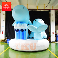 4 m de alta publicidad inflable océano pez animal delfín estatua de delfín inflable personalizada con cojín modelo de delfín inflable
