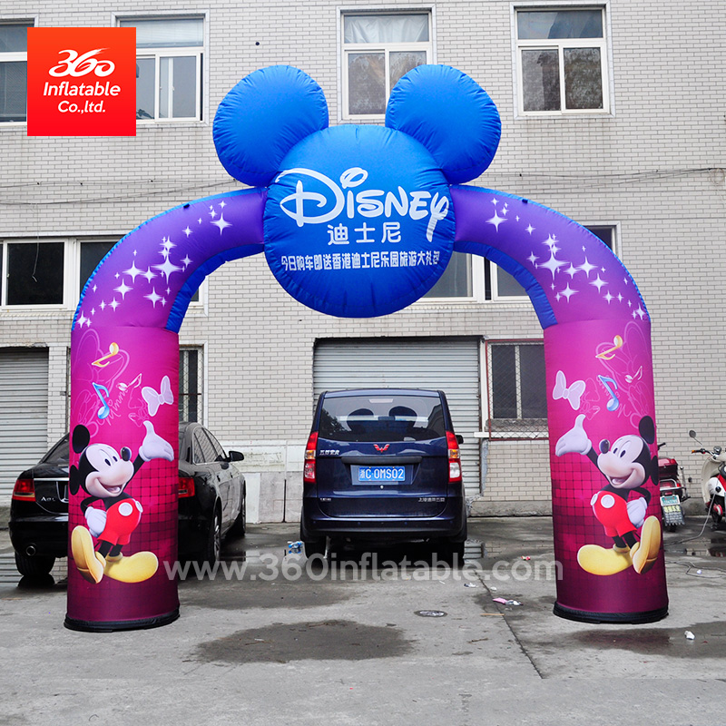 Arco de publicidad de dibujos animados famosos de Disney inflable personalizado