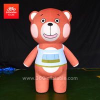 Publicidad inflable oso de dibujos animados de animales modelo de oso de dibujos animados inflable para decoración estatua de oso de peluche de dibujos animados inflable