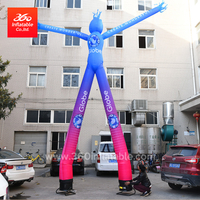 6m piernas dobles tubos dobles hombre con sopladores Payaso Air Dancers Publicidad Impresión gratuita logo Inflable Sky Dancer