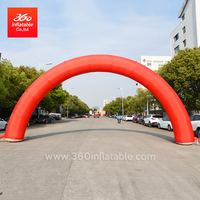 Arco inflable rojo de 6m 8m 10m de ancho personalizado
