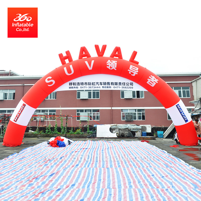 Aduana roja inflable del arco rojo de la promoción de la publicidad de Havel de la marca auto de SUV