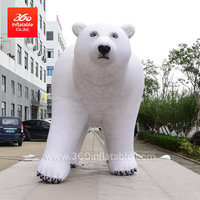 Personalizar publicidad inflable de la mascota del oso blanco para requisitos particulares