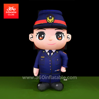 Personaje de policía inflable modelo de mujer policía para publicidad inflable decoración de personajes de dibujos animados juguete inflable personalizado