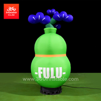 Gigante al aire libre publicidad personalizada calabaza verde inflable decoración de escenario inflable calabaza de dibujos animados con LED para publicidad