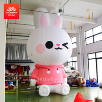 Aduana linda de la historieta de la mascota del conejo de la publicidad inflable de alta calidad del precio del fabricante